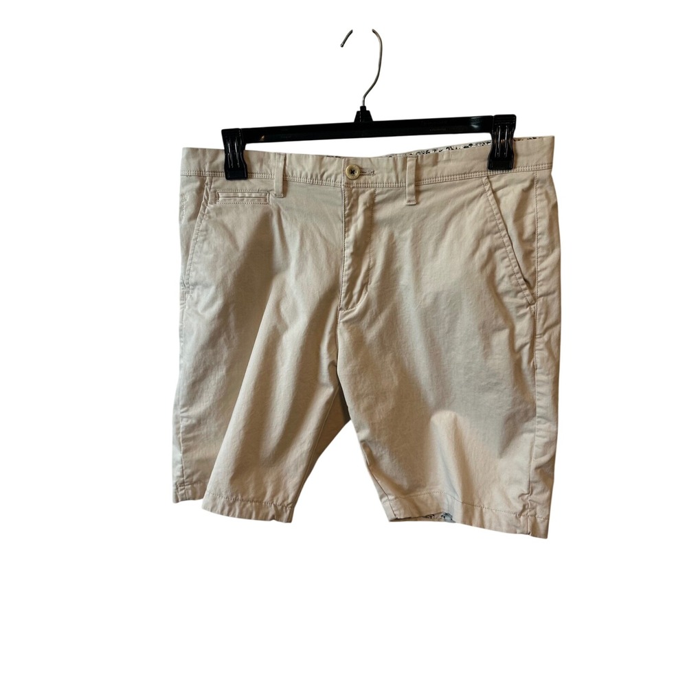 34 Denim & Flower Beige Chino Shorts Flat Front‎ Casual Mens Size 44
